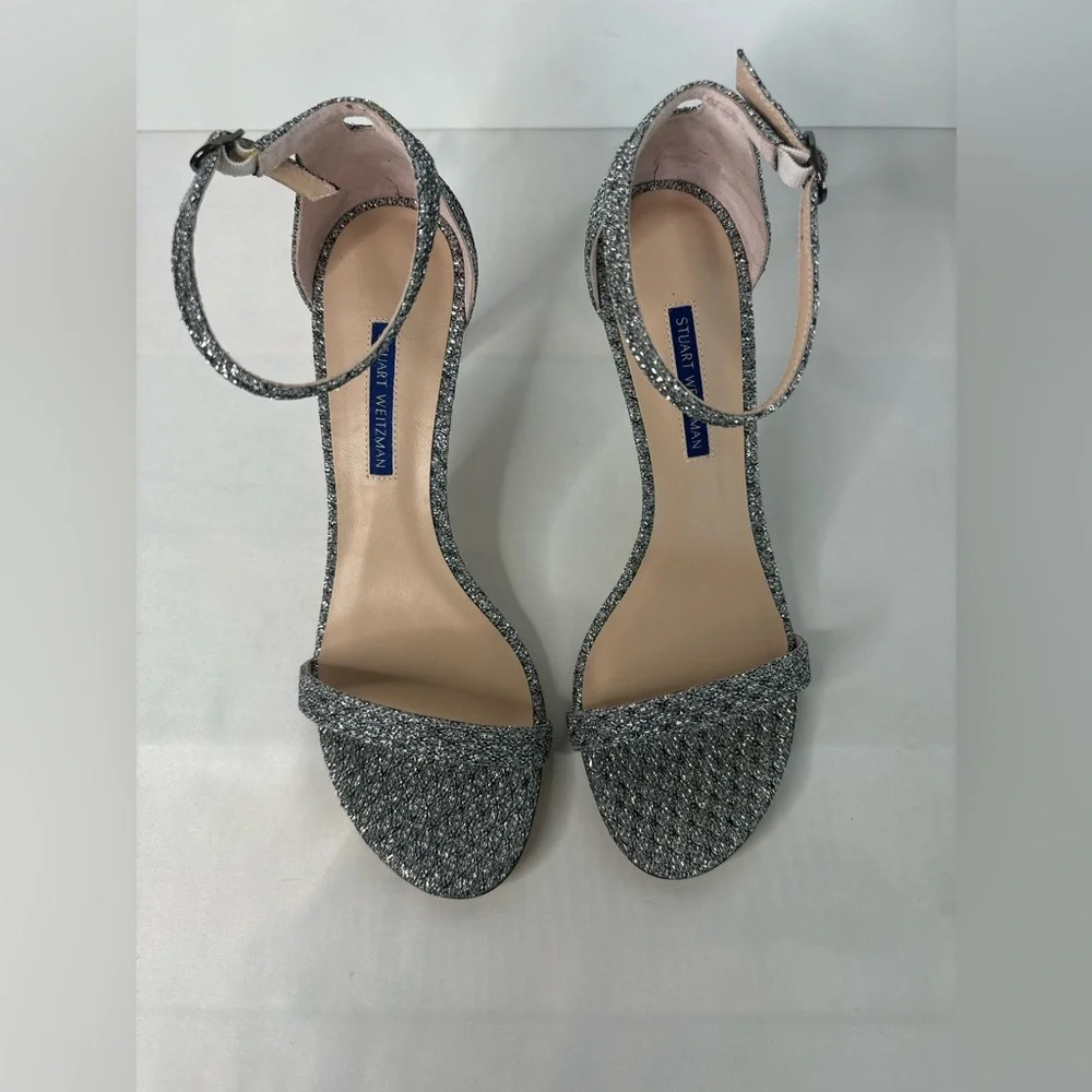NWOT Stuart Weitzman stiletto silver heels‎ size 9.5